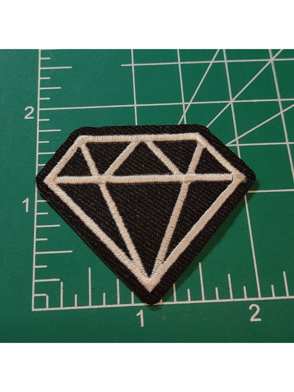 2/$10 Black and White Diamond Patch